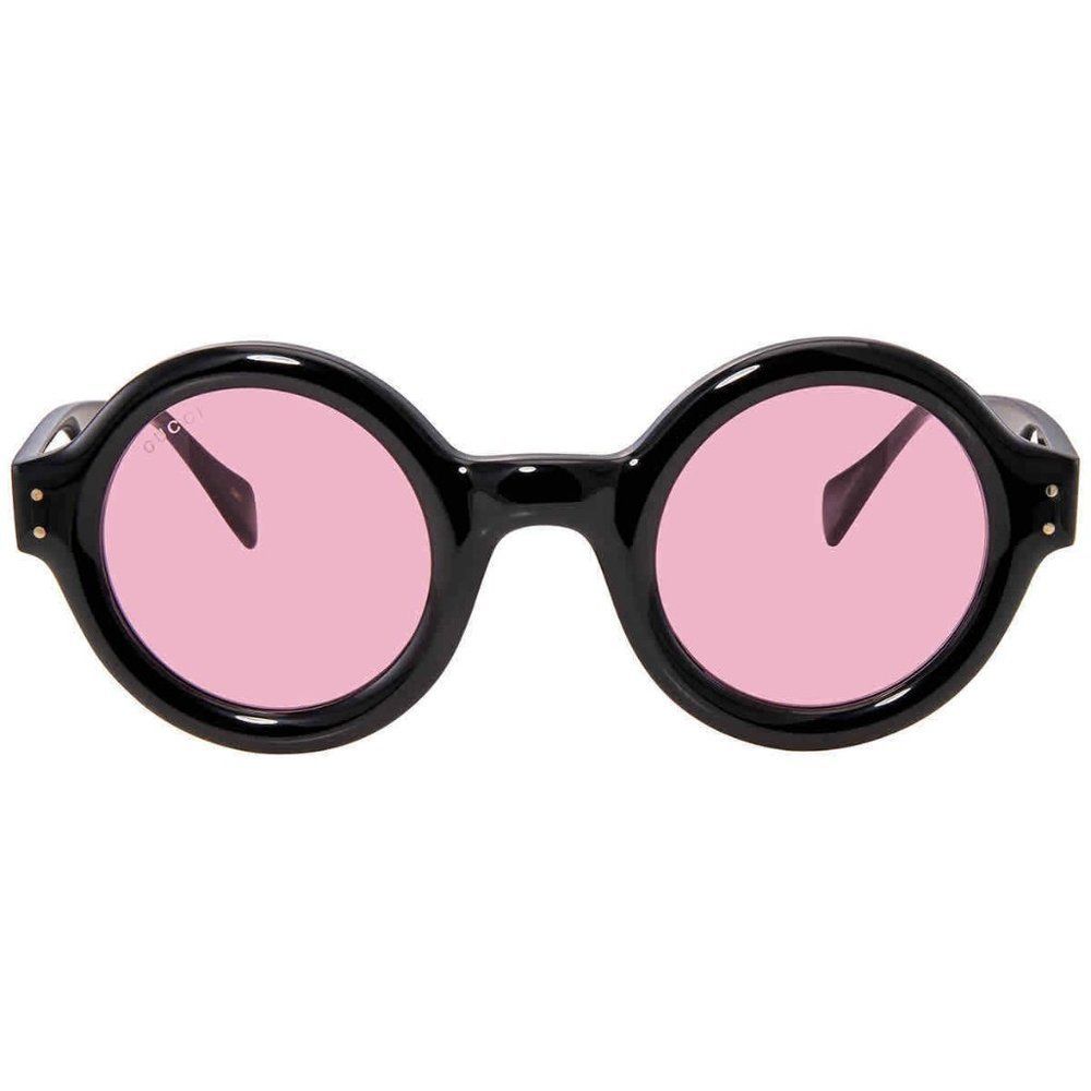 NEW Gucci Pink and Black Round Men's Sunglasses - Picture 2 of 4